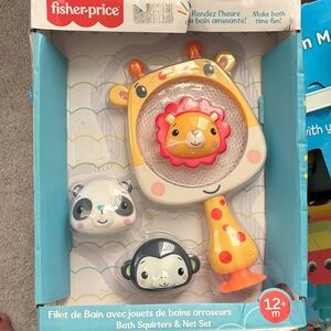 Fisher-Price Animal Bath Squirters Set - Yellow and Orange